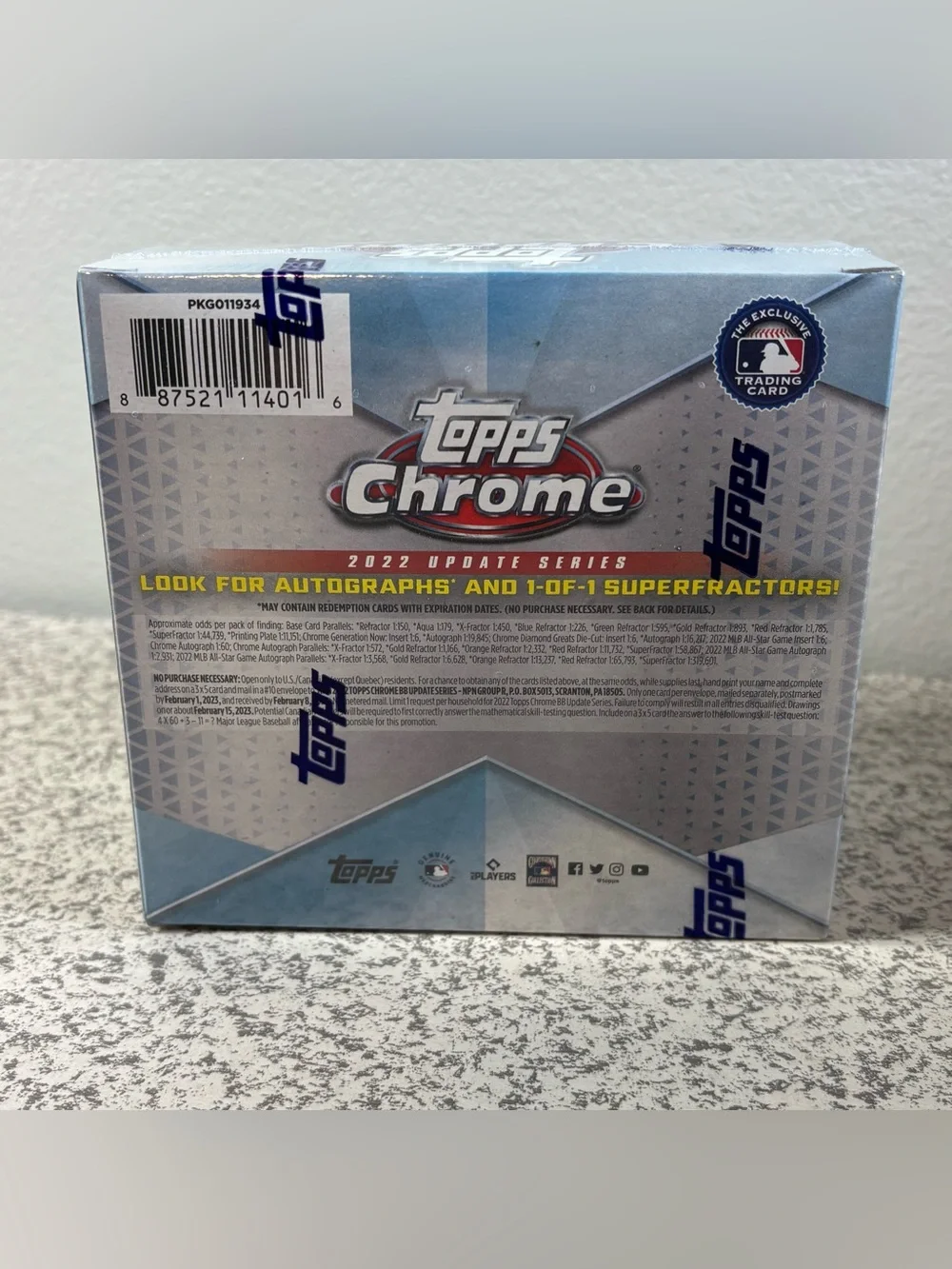 2022 Topps Update Chrome Mega Box MLB Baseball Cards New Sealed